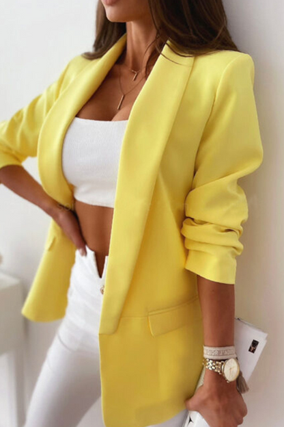 Prendas de abrigo de cuello vuelto con parches lisos de moda (7 colores)