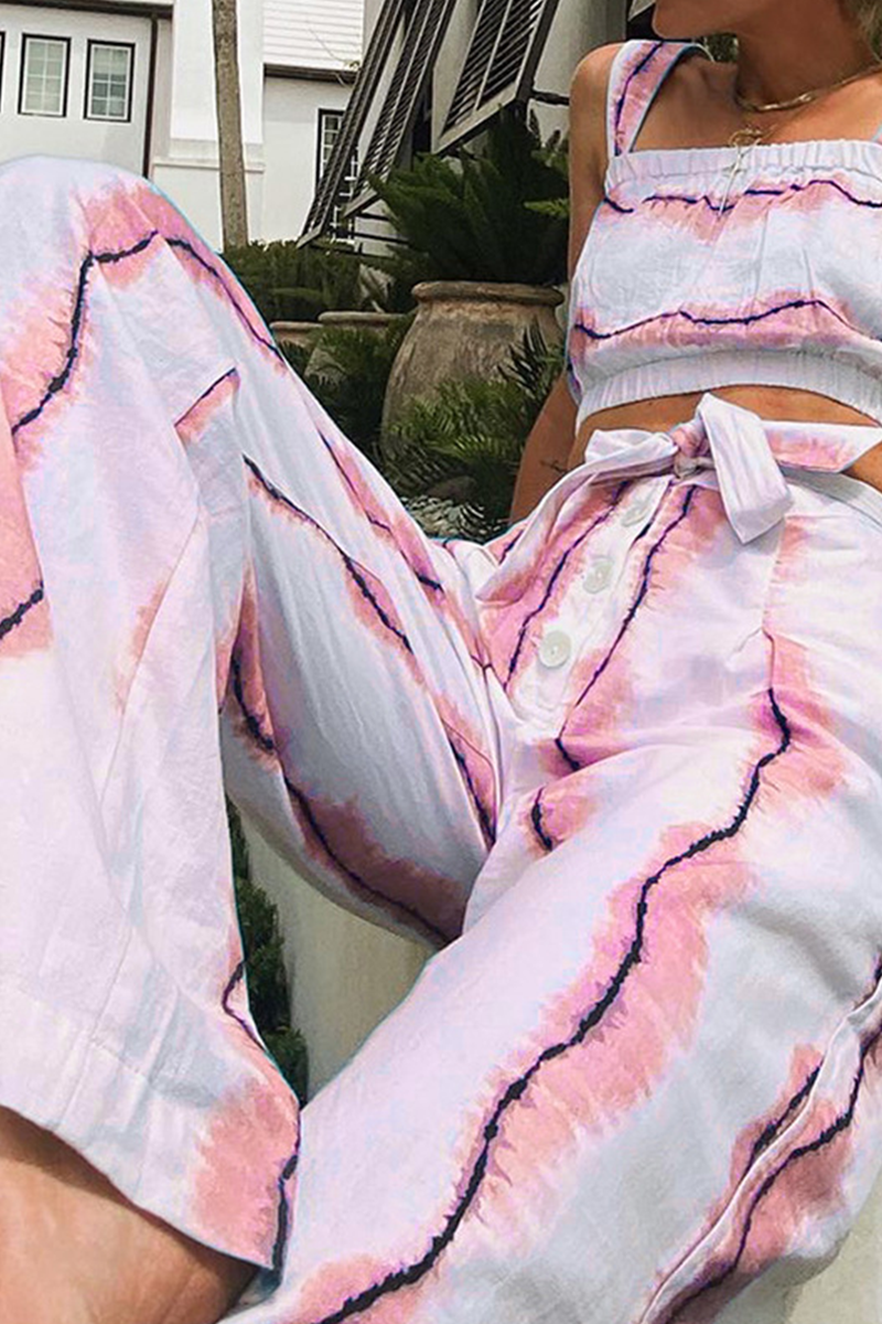 Conjunto informal de dos piezas con cuello cuadrado dividido y sin mangas