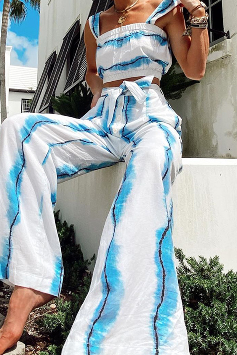 Conjunto informal de dos piezas con cuello cuadrado dividido y sin mangas
