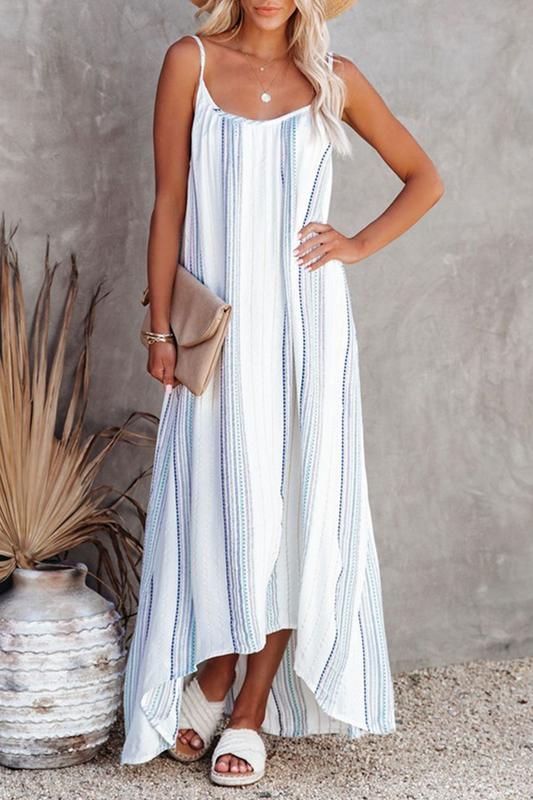 Vestidos rectos con tirantes finos y estampado casual de patchwork