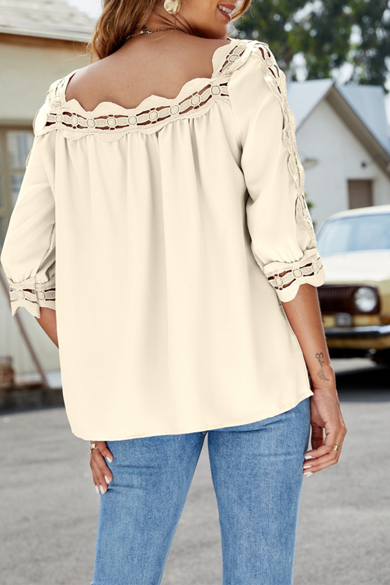 Tops casuales de punto liso con abertura (6 colores)