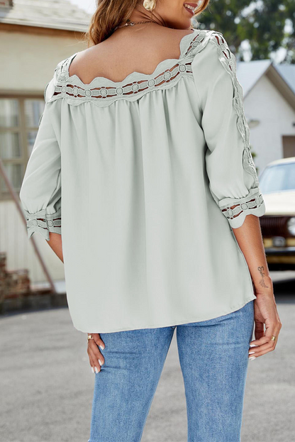 Tops casuales de punto liso con abertura (6 colores)