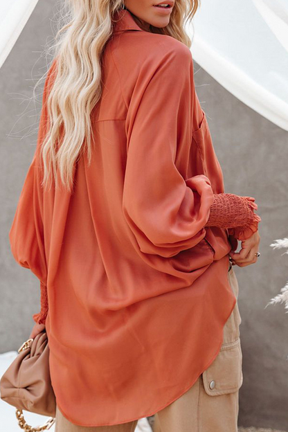 Tops casuales de cuello vuelto lisos (3 colores)