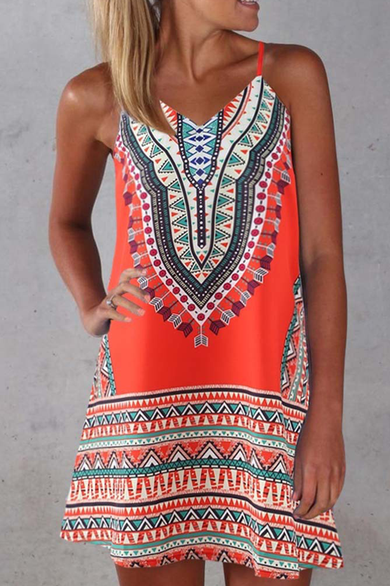Vestidos rectos con tirantes finos y estampado vintage de patchwork