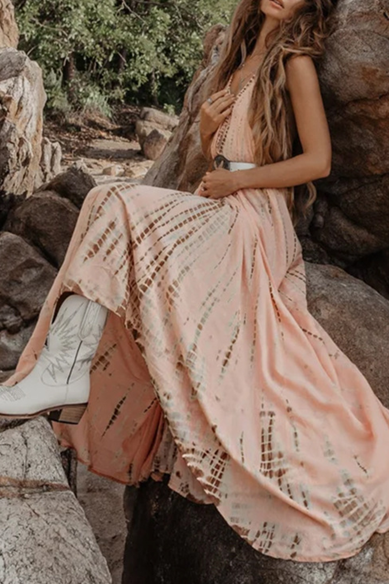 Vestidos rectos con cuello halter y estampado de patchwork (3 colores)