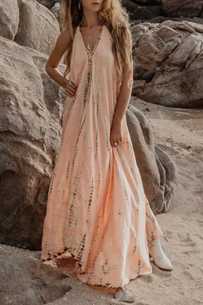 Vestidos rectos con cuello halter y estampado de patchwork (3 colores)