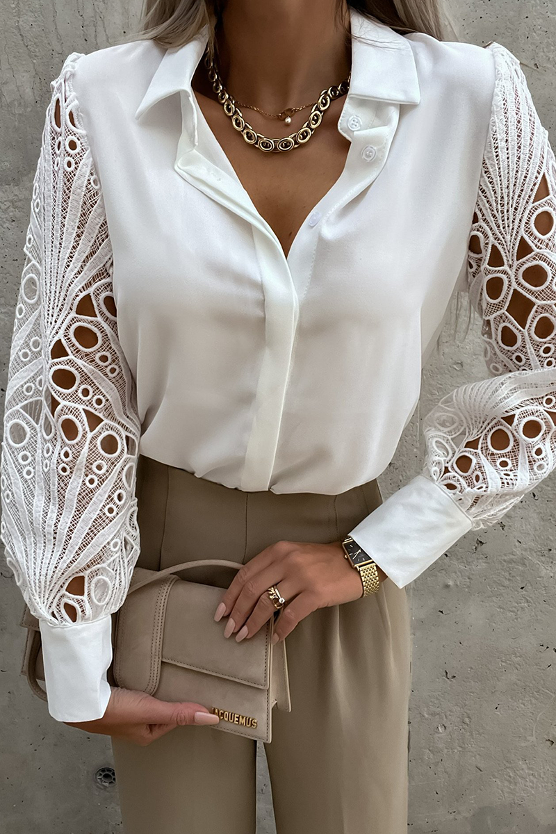 Tops de cuello vuelto ahuecados de color sólido de moda