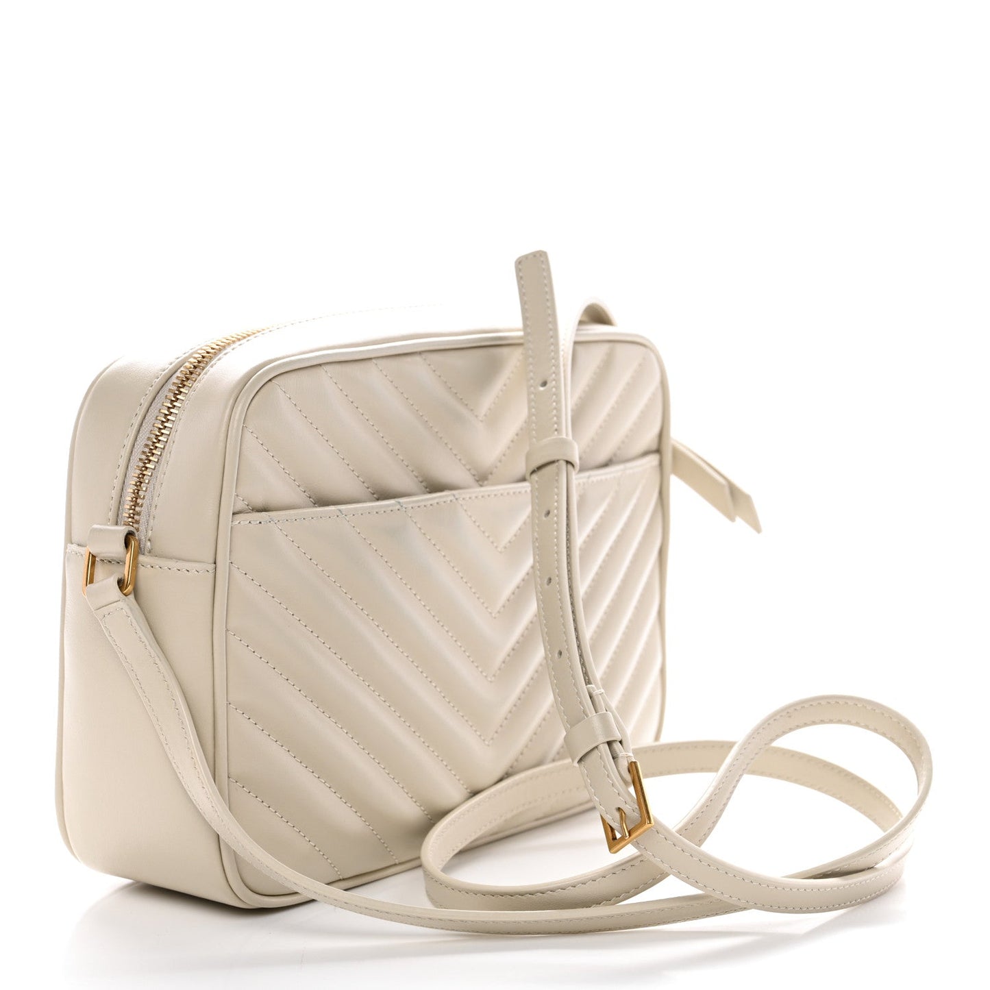 Calfskin Matelasse Monogram Lou Camera Bag Crema Soft