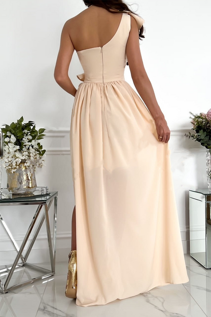 Vestidos casuales de falda pastel con volantes de un solo hombro (6 colores)