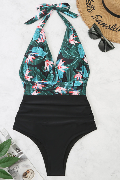 Trajes de baño de patchwork con estampado de vacaciones de moda (8 colores)