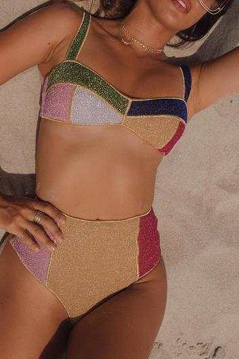 Trajes de baño de patchwork sexys