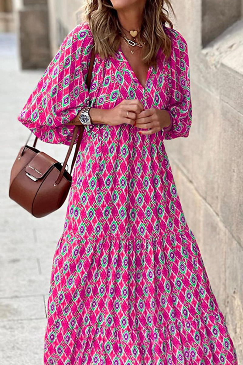 Vestidos rectos con estampado casual (3 colores)