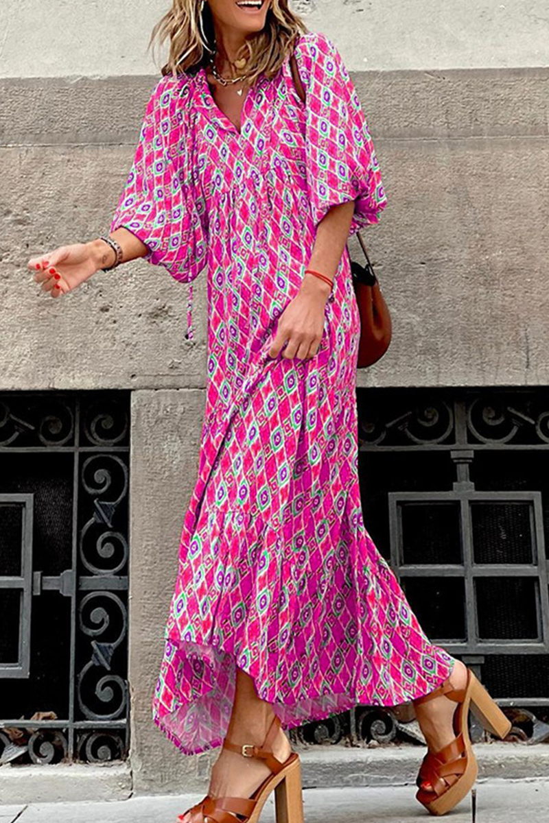Vestidos rectos con estampado casual (3 colores)