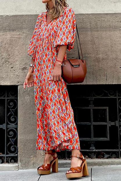 Vestidos rectos con estampado casual (3 colores)
