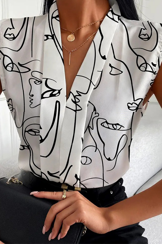 Tops de cuello vuelto con estampado de moda (3 colores)