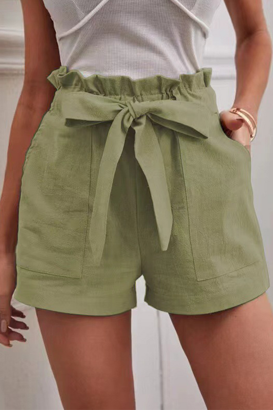 Pantalones casuales de color liso con parches, cintura media, rectos y rectos (14 colores)