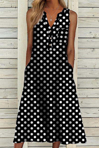Vestidos rectos con cuello en V y estampado casual de patchwork (9 colores)