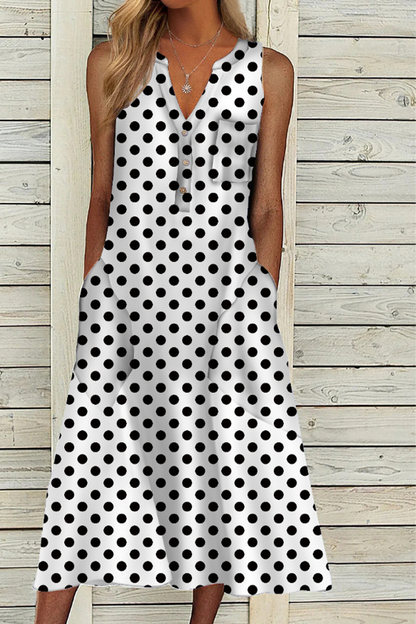 Vestidos rectos con cuello en V y estampado casual de patchwork (9 colores)