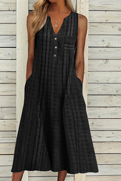Vestidos rectos con cuello en V y estampado casual de patchwork (9 colores)
