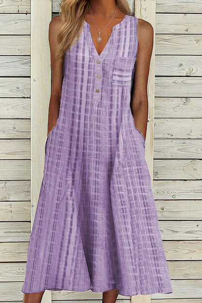 Vestidos rectos con cuello en V y estampado casual de patchwork (9 colores)