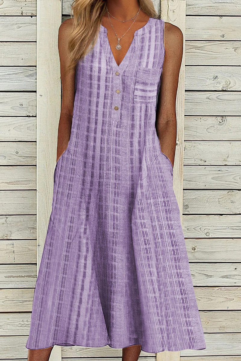 Vestidos rectos con cuello en V y estampado casual de patchwork (9 colores)