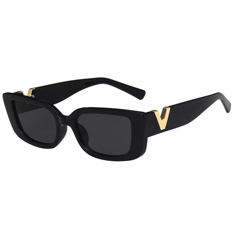 Gafas de sol casuales de moda con parches sólidos