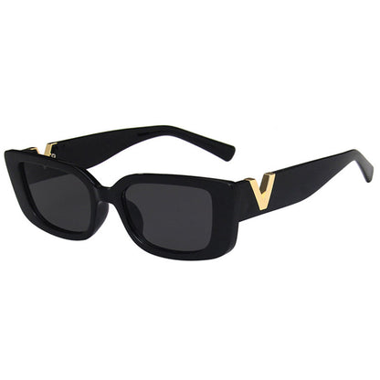 Gafas de sol casuales de moda con parches sólidos