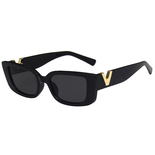 Gafas de sol casuales de moda con parches sólidos