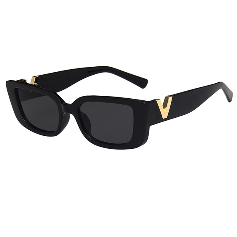Gafas de sol casuales de moda con parches sólidos