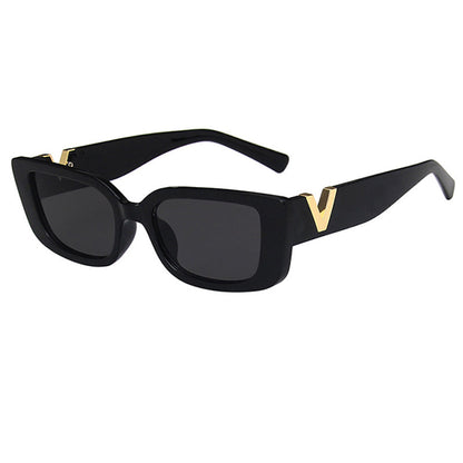 Gafas de sol casuales de moda con parches sólidos