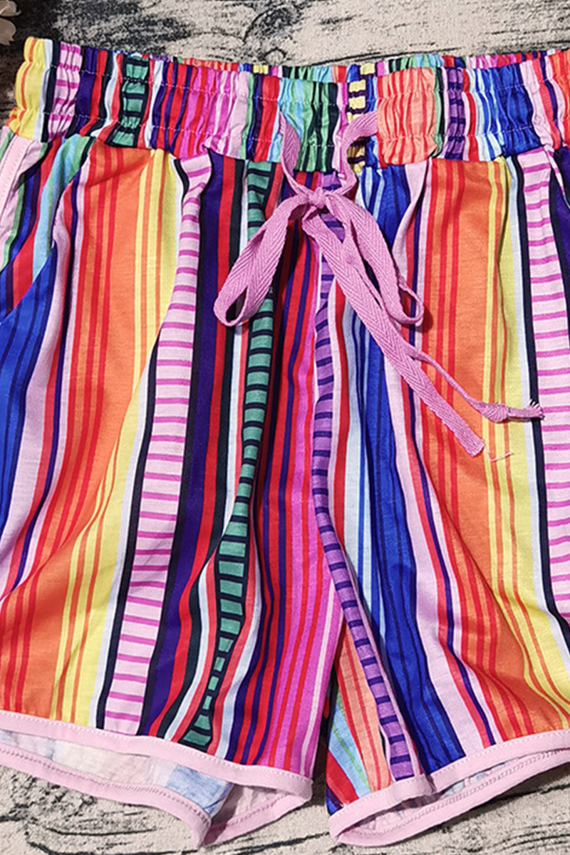 Pantalones rectos de cintura media con estampado de patchwork y estampado completo (5 colores)