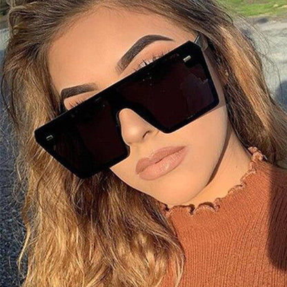 Gafas de sol casuales de moda con parches sólidos