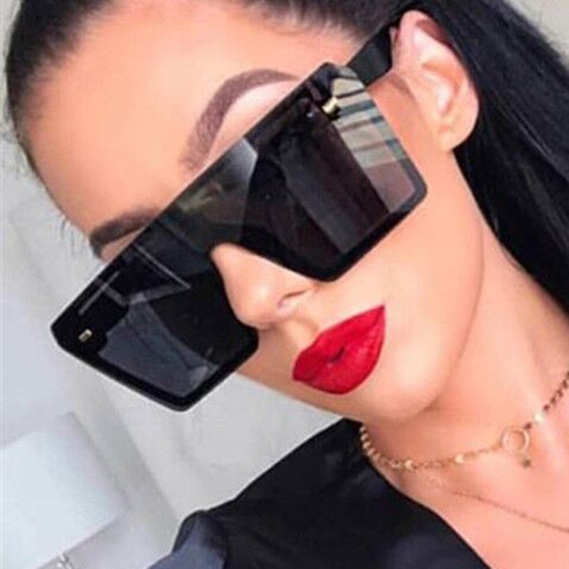 Gafas de sol casuales de moda con parches sólidos