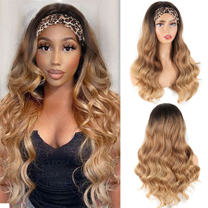 Fashion Casual Gradual Change Patchwork Wigs  (Without Headscarf)
