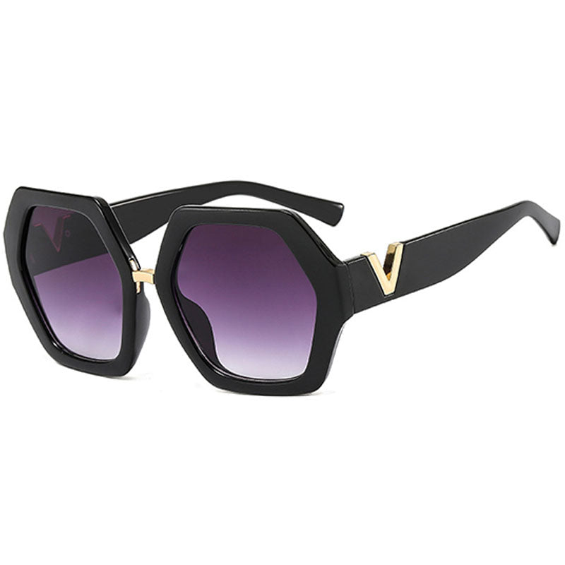 Gafas de sol casuales de moda con parches sólidos