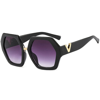 Gafas de sol casuales de moda con parches sólidos