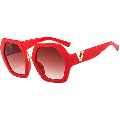 Gafas de sol casuales de moda con parches sólidos