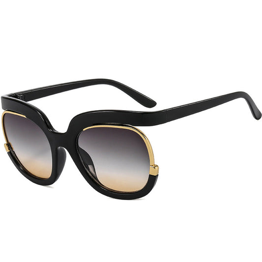 Gafas de sol casuales con parches sólidos