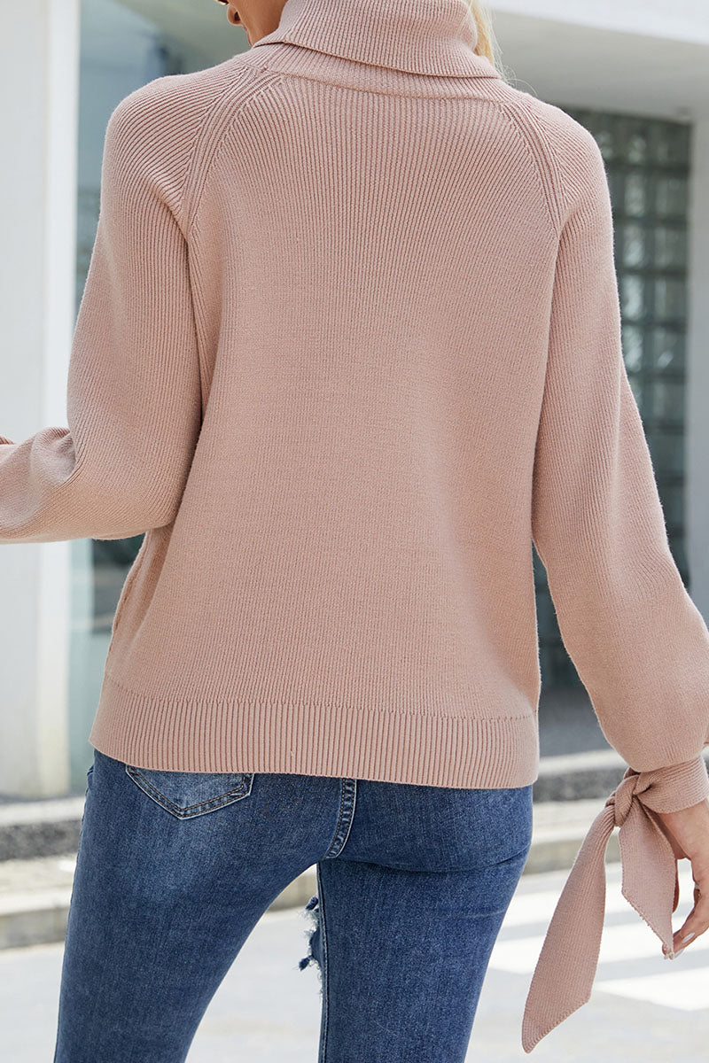Suéteres casuales de cuello redondo con frenillo liso (5 colores)