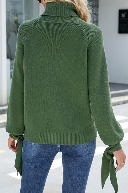 Suéteres casuales de cuello redondo con frenillo liso (5 colores)
