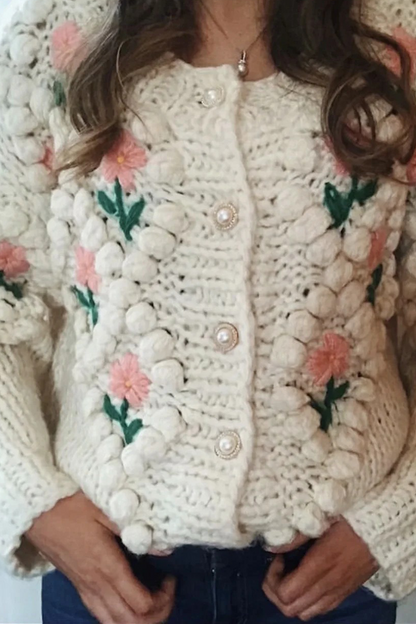Suéteres casuales con cuello tipo cárdigan ahuecado y patchwork