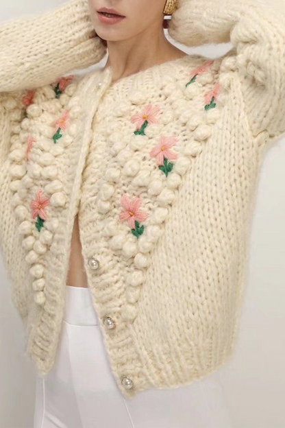 Suéteres casuales con cuello tipo cárdigan ahuecado y patchwork