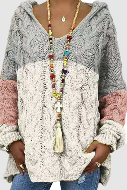 Suéteres con capucha y cuello de parches lisos de moda urbana (16 colores)