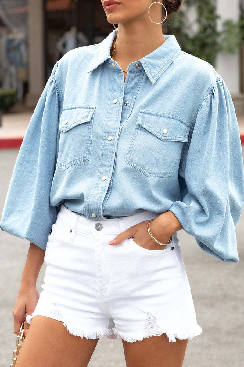 Prendas de abrigo casuales de moda con botones y cuello vuelto