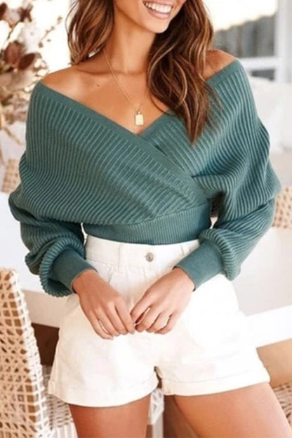 Tops de cuello en V con patchwork y estampado de moda (3 colores)