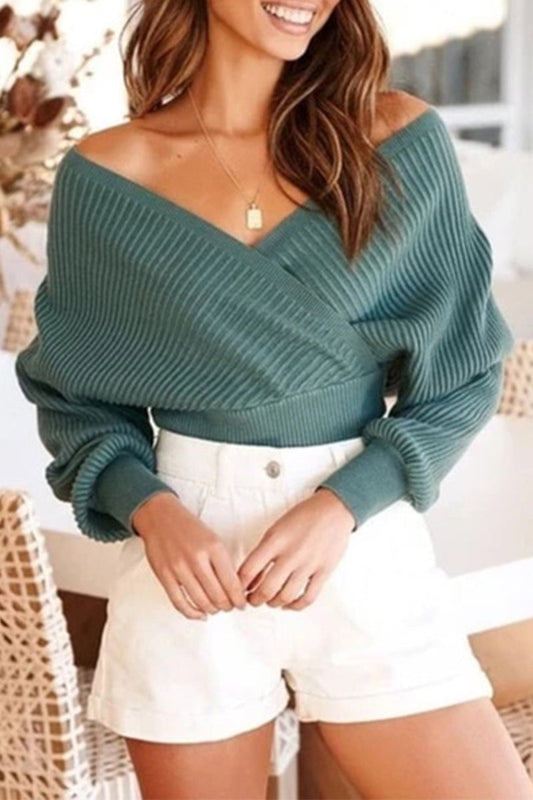 Tops de cuello en V con patchwork y estampado de moda (3 colores)
