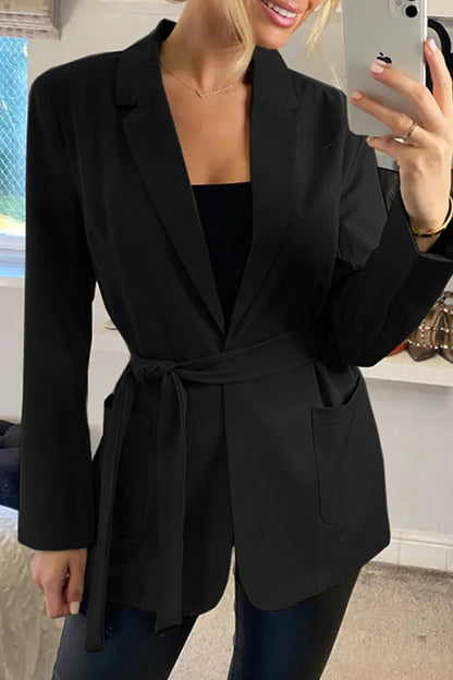 Prendas de abrigo de moda con cuello vuelto y bolsillos sólidos (3 colores)