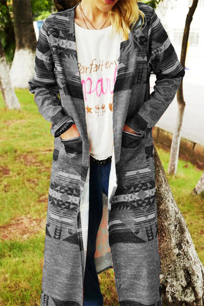 Prendas de abrigo con estampado asimétrico de patchwork geométrico de moda (6 colores)
