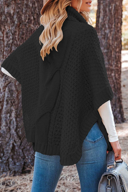 Tops de cuello alto con parches sólidos de moda