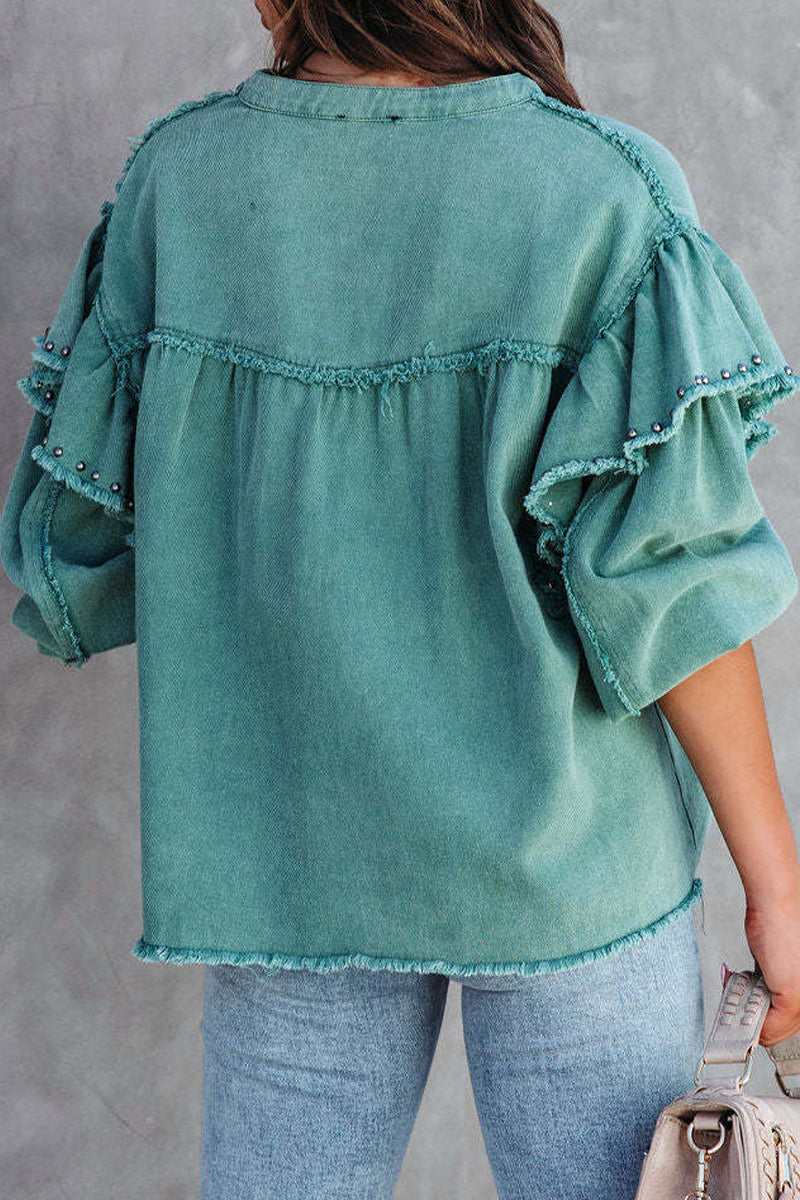 Prendas de abrigo de cuello mandarín con botones lisos de moda